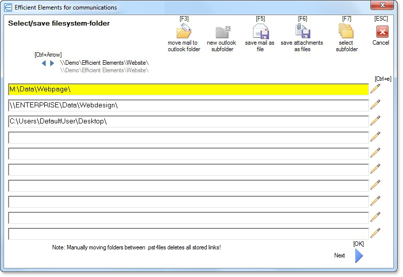 E-Mails in Dateisystem speichern